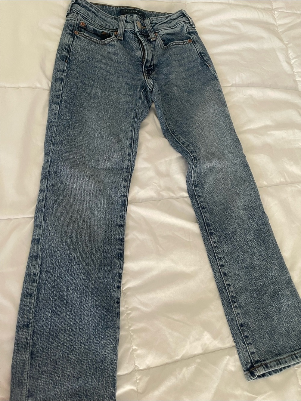Women’s mid rise ankle straight Jeans - Blue